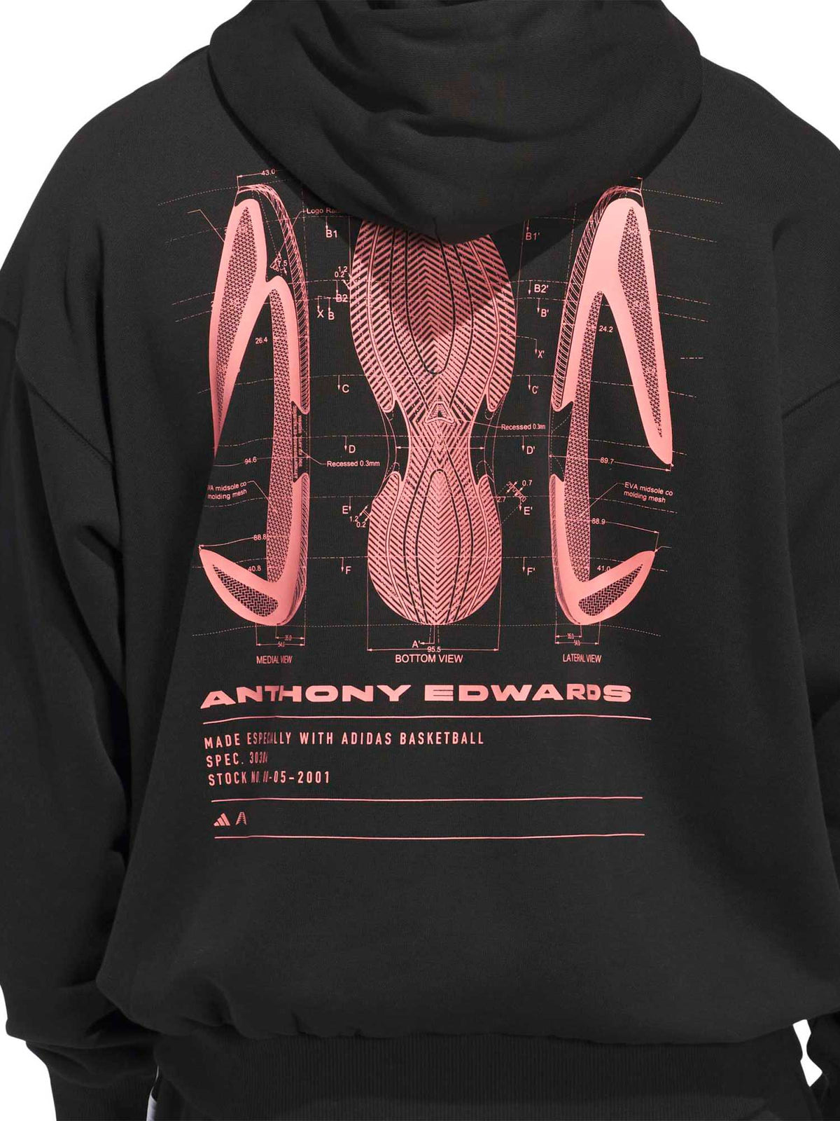 ADIDAS SPORTSWEAR Суитшърт Anthony Edwards Schematic Hoodie