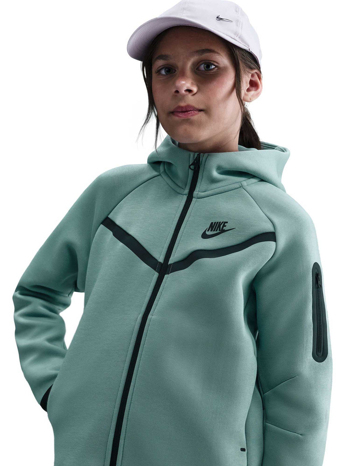NIKE Суитшърт G NSW TCH FLC HD FZ LS - PD