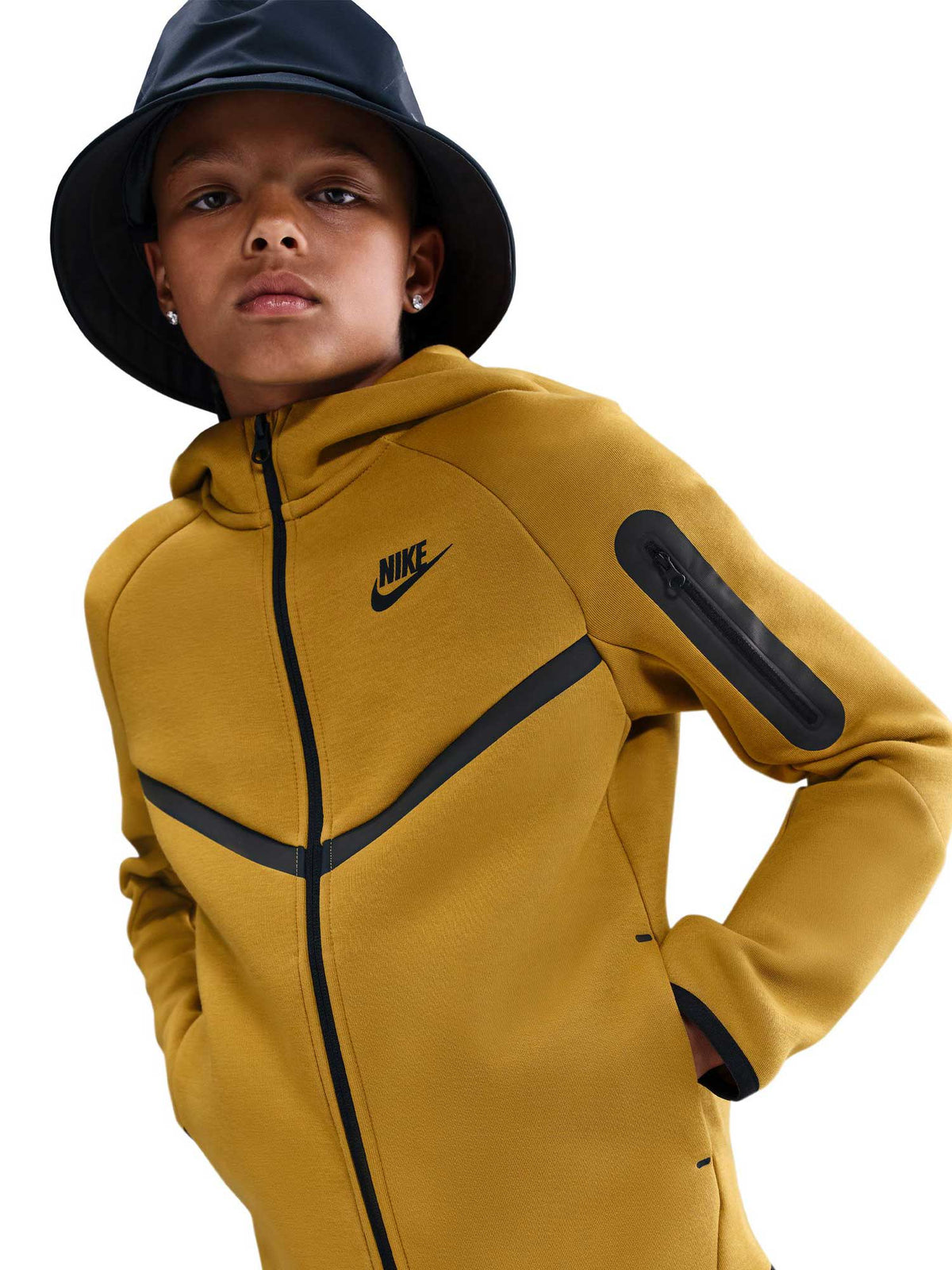 NIKE Суитшърт B NSW TCH FLC FZ - PD