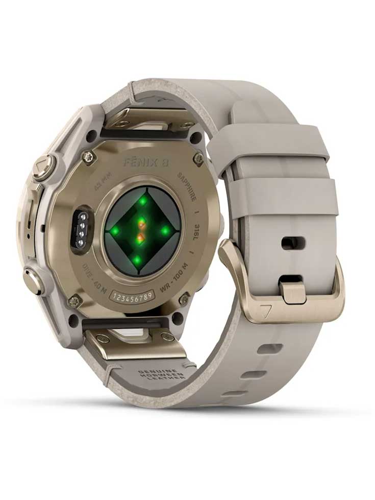 GARMIN GPS Смарт часовник Fenix 8 AMOLED с кожена каишка