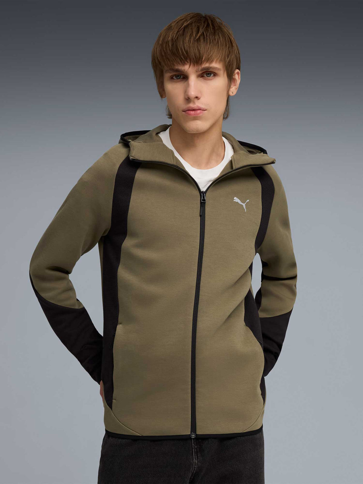 PUMA Суитшърт EVOSTRIPE FZ Hoodie DK