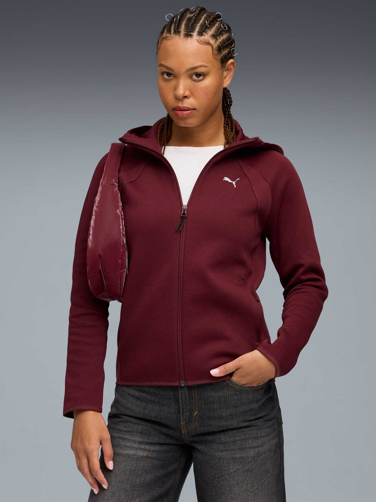 PUMA Суитшърт EVOSTRIPE Full-Zip Hoodie DK