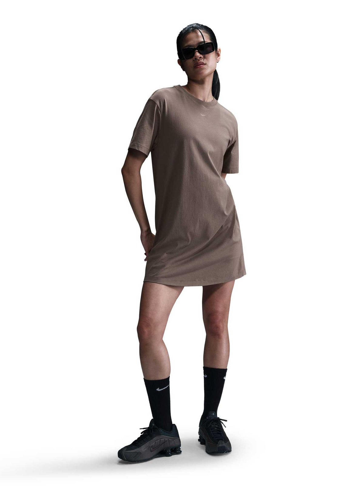 NIKE Рокля W NSW ESSNTL SS DRESS TSHRT
