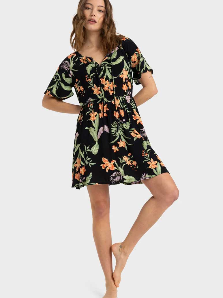 ROXY Рокля TROPICAL TIDES CRINKLE