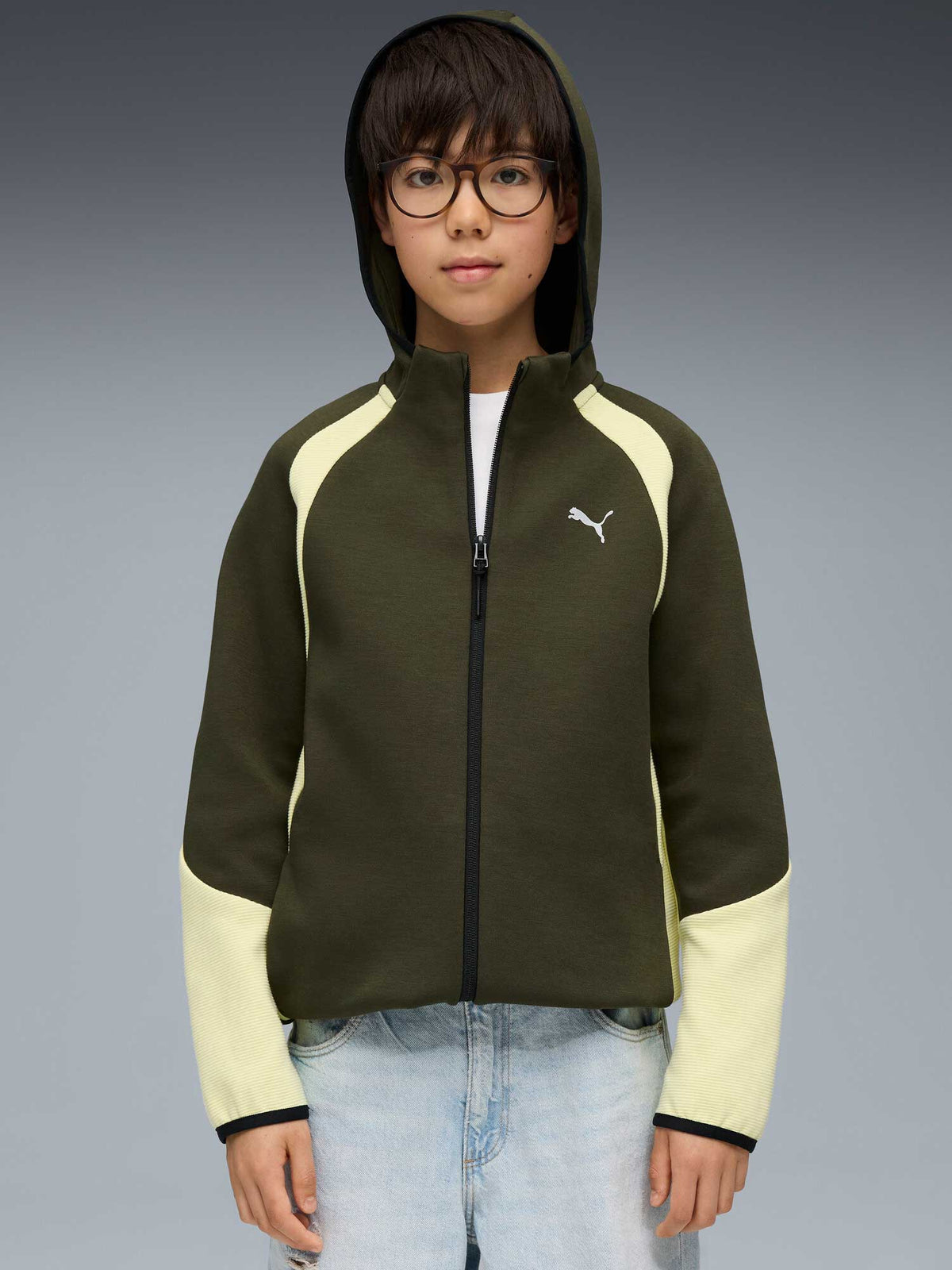 PUMA Суитшърт EVOSTRIPE Full-Zip Hoodie DK B
