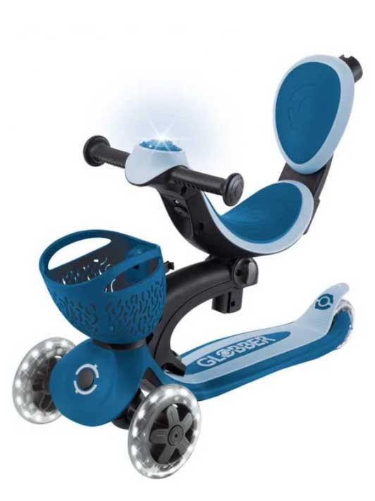 GLOBBER Тротинетка 5 в 1 BABY LEARN 360 FLASH LIGHTS