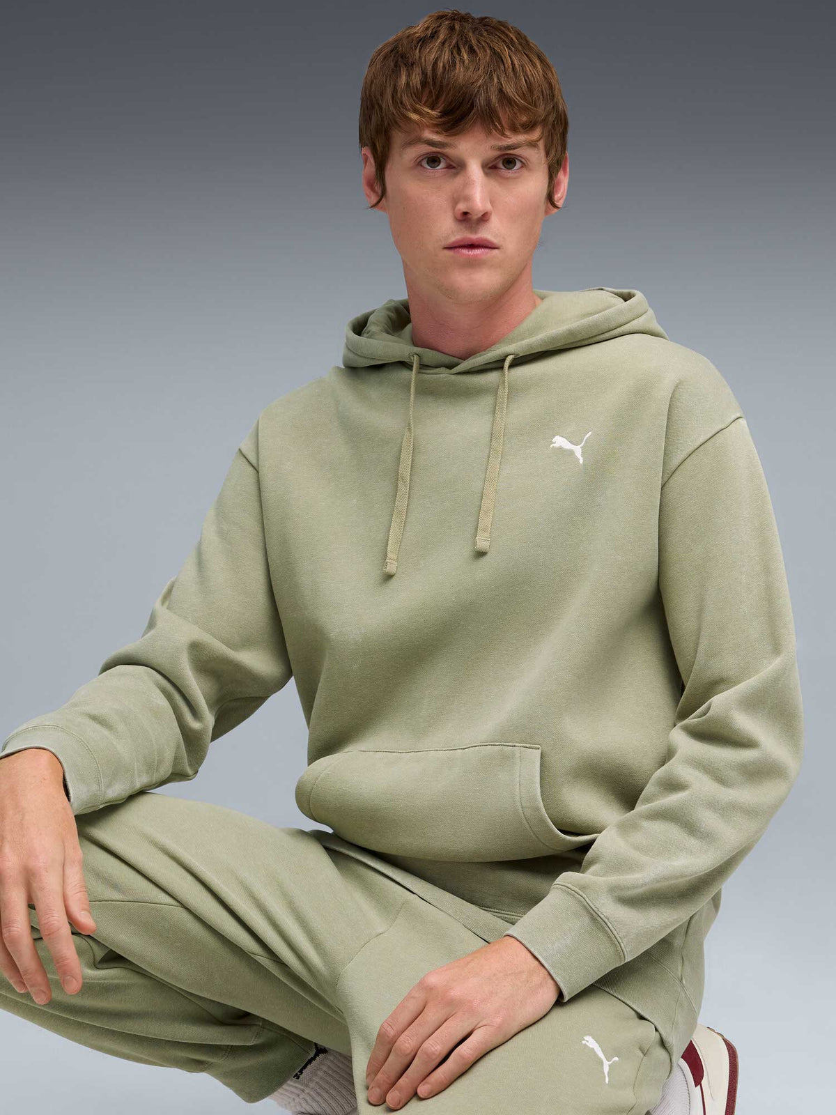 PUMA Суитшърт ESS ELEVATED Relaxed Wash Hoodie FL