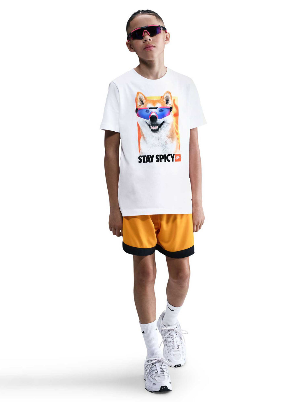 NIKE Тениска K NSW TEE PHOTO SHIBA